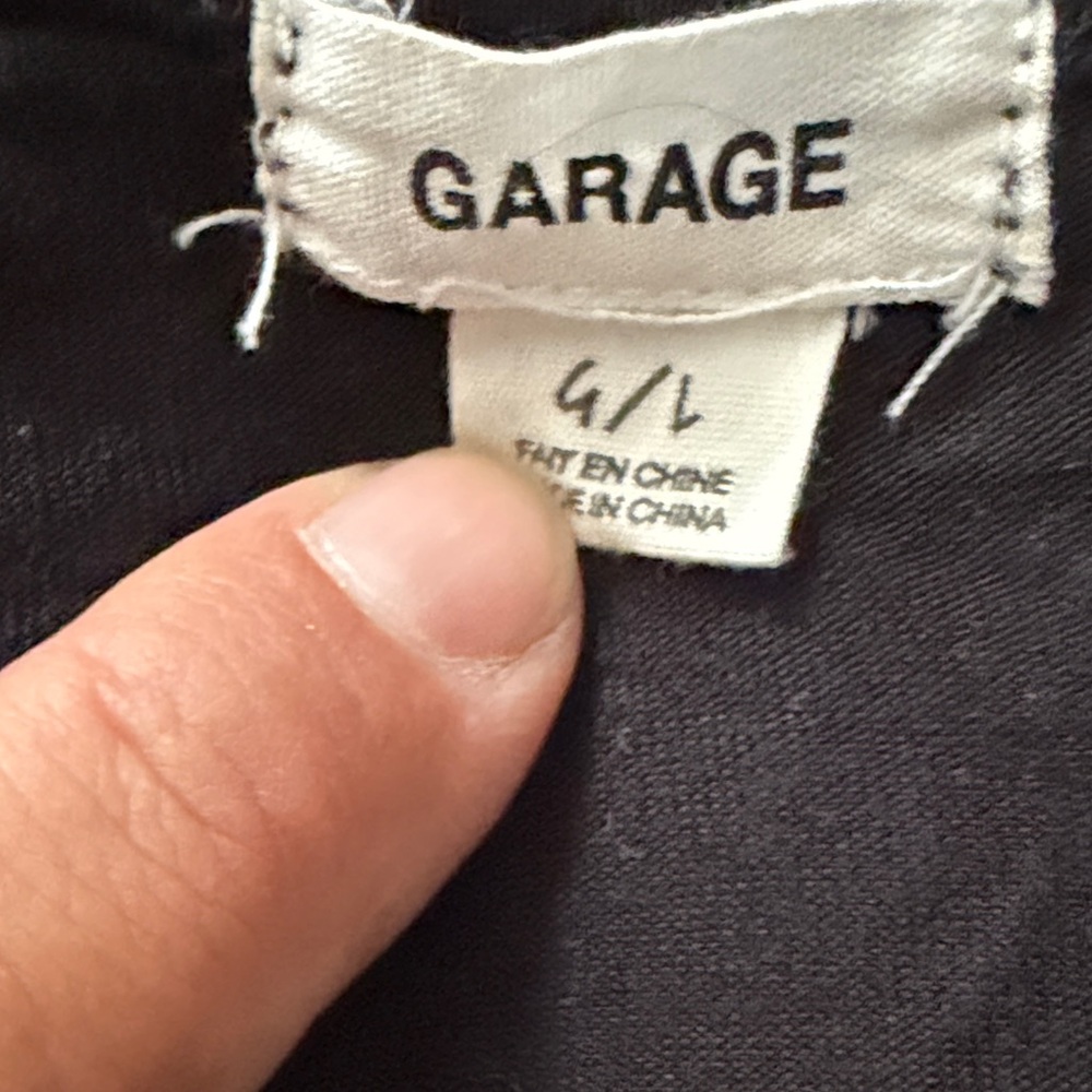 Garage Black Ruched Crop Top - Picture 5 of 5